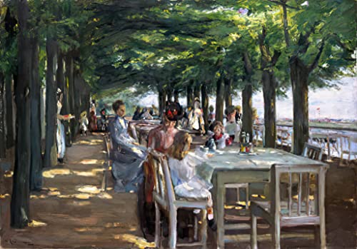 Kunstdruck/Poster: Max Liebermann Die Terrasse im Restaurant Jacob in Nienstedten an der Elbe 1902" - hochwertiger Druck, Bild, Kunstposter, 65x45 cm von kunst für alle