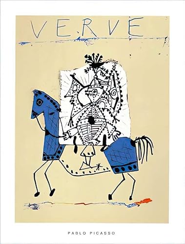 Kunstdruck/Poster: Pablo Picasso Cover für Verve 1951 blau - hochwertiger Druck, Bild, Kunstposter, 60x80 cm von kunst für alle