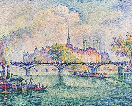 Kunstdruck/Poster: Paul Signac die Brücke Pont des Arts - hochwertiger Druck, Bild, Kunstposter, 75x60 cm von kunst für alle