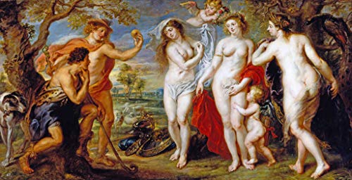 Kunstdruck/Poster: Peter Paul Rubens Das Urteil des Paris 1639" - hochwertiger Druck, Bild, Kunstposter, 80x40 cm von kunst für alle