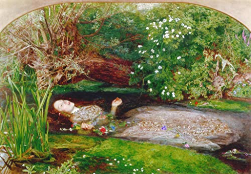 Kunstdruck/Poster: Sir John Everett Millais Ophelia - hochwertiger Druck, Bild, Kunstposter, 85x60 cm von kunst für alle