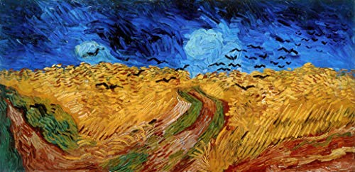 Kunstdruck/Poster: Vincent Van Gogh Weizenfeld mit Raben - hochwertiger Druck, Bild, Kunstposter, 85x40 cm von kunst für alle