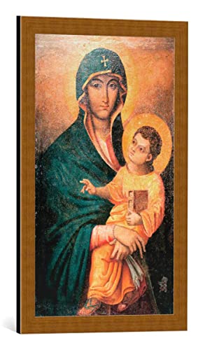 Bild mit Bilder-Rahmen: 13. Jahrhundert Salus Populi Romani - dekorativer Kunstdruck, hochwertig gerahmt, 40x65 cm, Kupfer gebürstet von kunst für alle