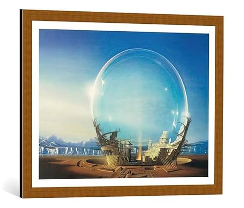 kunst für alle Bild mit Bilder-Rahmen: Hans-Werner SAHM Arche - dekorativer Kunstdruck, hochwertig gerahmt, 80x60 cm, Kupfer gebürstet von kunst für alle
