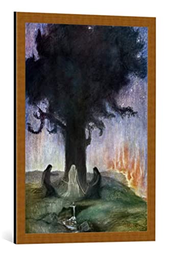 Bild mit Bilder-Rahmen: Hermann Hendrich Die Nornen 1906" - dekorativer Kunstdruck, hochwertig gerahmt, 55x80 cm, Kupfer gebürstet Bild mit Bilder-Rahmen: Hermann Hendrich Die Nornen 1906" - dekorativer Kunstdruck, hochwertig gerahmt, 55x80 cm, Kupfer gebürstet von kunst für alle
