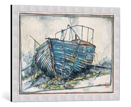 kunst für alle Bild mit Bilder-Rahmen: Ole West Altes Boot - dekorativer Kunstdruck, hochwertig gerahmt, 70x50 cm, Silber gebürstet kunst für alle Bild mit Bilder-Rahmen: Ole West Altes Boot - dekorativer Kunstdruck, hochwertig gerahmt, 70x50 cm, Silber gebürstet von kunst für alle