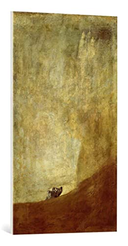 kunst für alle Leinwandbild: Francisco José de Goya y Lucientes Hund - hochwertiger Druck, Leinwand auf Keilrahmen, Bild fertig zum Aufhängen, 55x95 cm von kunst für alle
