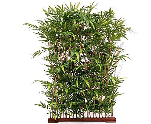 Künstliche Bambushecke 180 x 120cm mit 3200 Blätter UV-Schutz/Sonnenschutz - Künstlicher Bambussichtschutz Bambuspflanze für Drinnen und Draußen von kunstpflanzen-discount.com