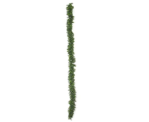 Künstliche füllige Buchsgirlande Buchsbaumgirlande 180cm lang mit UV-geschützten Blättern von kunstpflanzen-discount.com
