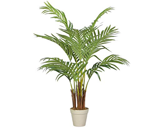 kunstpflanzen-discount.com Kunstpalme Phönix 80cm mit 10 Palmwedel und echtem Palmfasermaterial - Kleine künstliche Phönixpalme Dekopalme von kunstpflanzen-discount.com