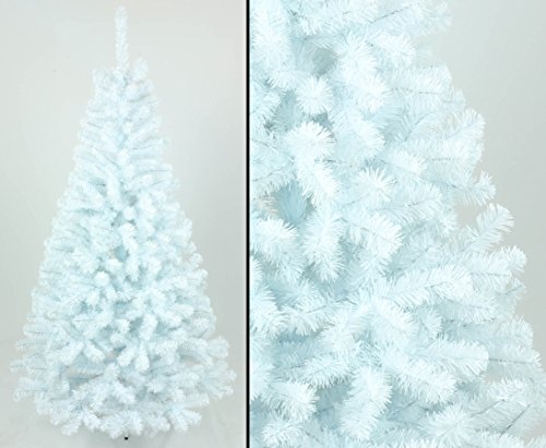 Weißer künstlicher Weihnachtsbaum Georgia 210cm mit 705 Zweigspitzen in B1 schwer entflammbar von kunstpflanzen-discount.com von kunstpflanzen-discount.com