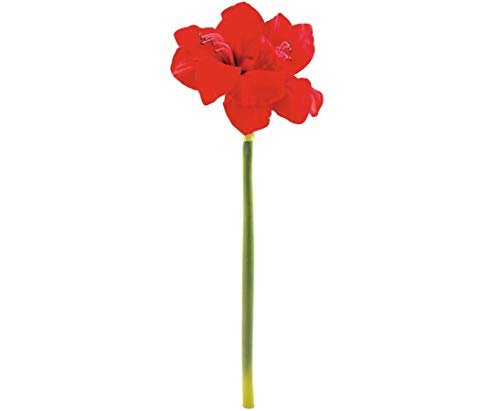 kunstpflanzen-discount.com Feine Amaryllis Kunstblume 72cm mit 2 großen Blüten aus roten Blättern von kunstpflanzen-discount.com
