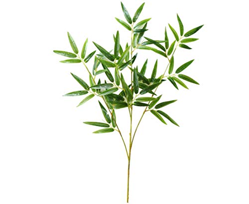 kunstpflanzen-discount.com Bambus Zweig mit 79 künstlichen Blättern Länge 65cm - Künstlicher Dekozweig mit Bambusblätter von kunstpflanzen-discount.com
