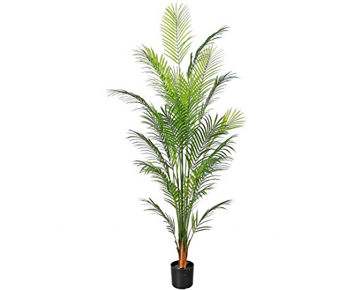 Kunstpalme Areca 150cm mit echtem Palmfasermaterial - Künstliche Arecapalme mit 14 Palmwedel von kunstpflanzen-discount.com