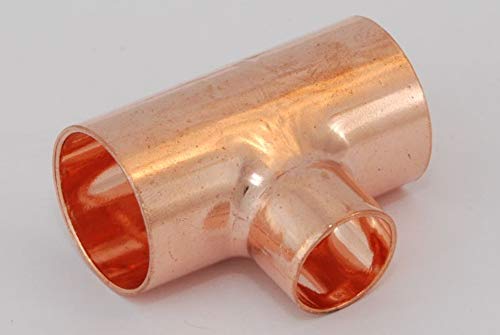 2x Kupferfitting Reduzier-T-Stück 18-15-18 mm 5130 Lötfitting copper fitting CU 2x Kupferfitting Reduzier-T-Stück 18-15-18 mm 5130 Lötfitting copper fitting CU von kupferking