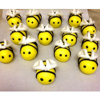 12 Essbare - Bumble Bee Cake Topper/Fondant Cup Perfekt Für Geburtstag Beinhaltet | Made To Order von kupruk