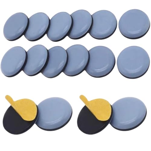 16 Stücke Teflongleiter Selbstklebend, Ø 25 mm Möbelgleiter Teflon, Blau Runde Stuhlgleiter Bodenschutz Set, Effektiver Schutz Ihrer Möbel Stühle Böden von kurkip