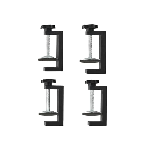C-Klemmen, Mini-Schwerlast-C-Klemmen, Schrankrahmen, Klemmen für Schränke, C-Klemmen, strapazierfähig, kleine Schreibtischklemme mit stabiler, breiter Backe, 4 Stück von kurras