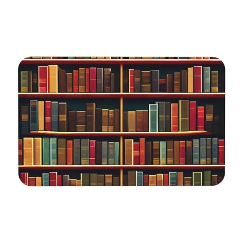 kurue Bibliothek Bücherregal Buchdruck Kieselgur Badematte Große rutschfeste Duschmatte mit schnell trocknender Badezimmer Bodenmatte von kurue
