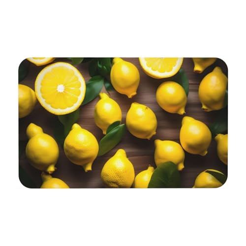 kurue Fresh Tropical Lemons Print Kieselgur Badematte Große rutschfeste Duschmatte mit Schnell Trocknender Badezimmer Bodenmatte kurue Fresh Tropical Lemons Print Kieselgur Badematte Große rutschfeste Duschmatte mit Schnell Trocknender Badezimmer Bodenmatte von kurue