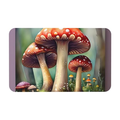 kurue Japanische Malerei Pilz Druck Kieselgur Badematte Große rutschfeste Duschmatte mit schnell trocknender Badezimmer Bodenmatte von kurue