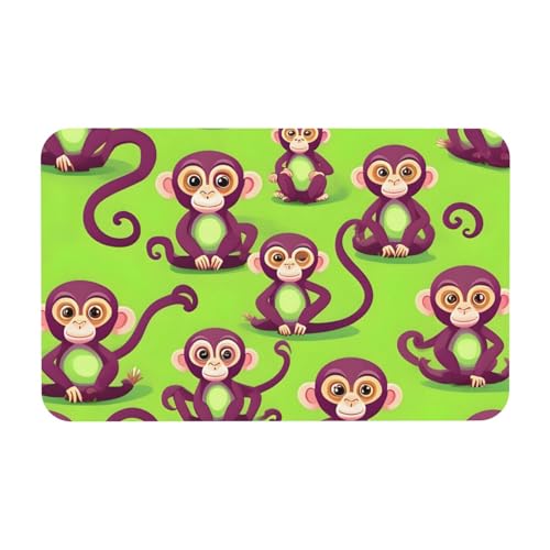 kurue Monkey Print Kieselgur Badematte Große rutschfeste Duschmatte mit Schnell Trocknender Badezimmer Bodenmatte kurue Monkey Print Kieselgur Badematte Große rutschfeste Duschmatte mit Schnell Trocknender Badezimmer Bodenmatte von kurue