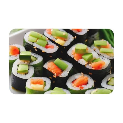 kurue Sushi Dill Pickles Print Kieselgur Badematte Große rutschfeste Duschmatte mit schnell trocknender Badezimmer Bodenmatte von kurue