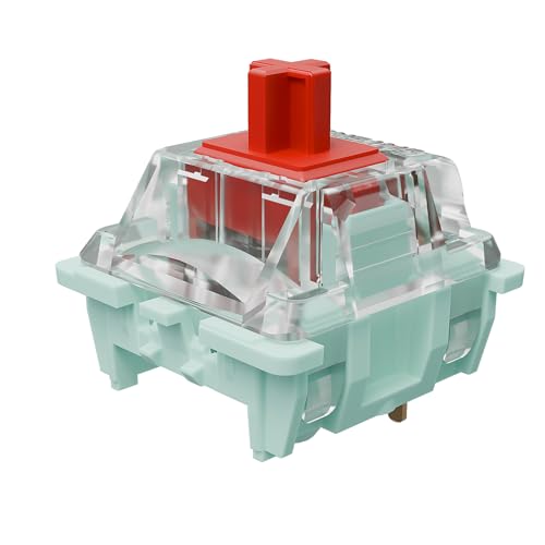 Gateron Jade 3.0 Red Switches,3-Pin 45gf Linear/Pre Lubed/Double-stage spring for Mechanical Keyboard（Red,10pcs） von kutethy