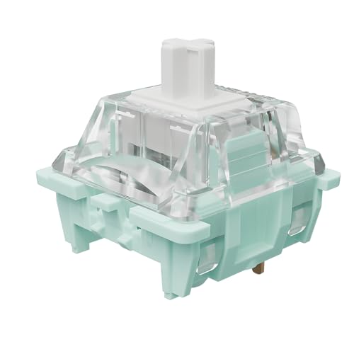 Kutethy X Gateron JADE Series 3.0 Double-stage Spring White Switches,3-Pin 38gf Linear/Pre Lubed for Mechanical Keyboard（White,90pcs） von kutethy