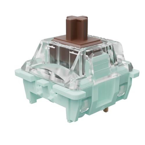 Kutethy X Gateron JADE Series 3.0 Double-stage spring Brown Switches,3-Pin 55gf Tactile/Pre Lubed for Mechanical Keyboard（Brown,72pcs） von kutethy