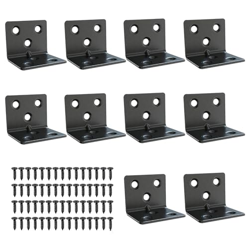 KUUGUDE 10 Stück Winkelverbinder, Edelstahl Winkel 30 × 30 mm, Winkelverbinder Edelstahl, Metallwinkel Montagewinkel 90 Grad, Anbauwinkel-Bracket für Möbel, schwarz KUUGUDE 10 Stück Winkelverbinder, Edelstahl Winkel 30 × 30 mm, Winkelverbinder Edelstahl, Metallwinkel Montagewinkel 90 Grad, Anbauwinkel-Bracket für Möbel, schwarz von kuugude