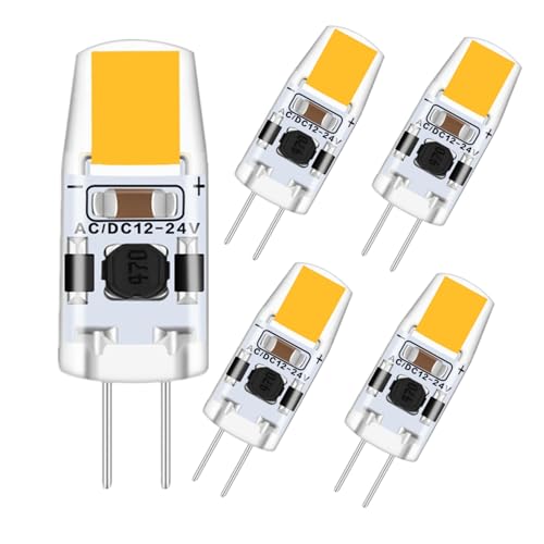 WYAANCCW G4 Led Warmweiss,G4 2W LED Bulbs, Replaces 15W Halogen Bulbs,AC/DC 12-24V LED Lampen Warmweiß,AC 12V Stiftsocked,4 Pack WYAANCCW G4 Led Warmweiss,G4 2W LED Bulbs, Replaces 15W Halogen Bulbs,AC/DC 12-24V LED Lampen Warmweiß,AC 12V Stiftsocked,4 Pack von WYAANCCW