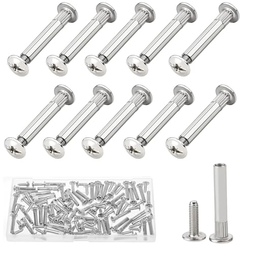 kuyi 30 Stücke Hülsenschrauben mit Schrauben, Verbindungsschraube Möbelschrauben, Verbinder für Möbel Binding Schrauben, Stahl vernickelt Verbindungsschrauben, für Türgriffen, Möbel,Schränken kuyi 30 Stücke Hülsenschrauben mit Schrauben, Verbindungsschraube Möbelschrauben, Verbinder für Möbel Binding Schrauben, Stahl vernickelt Verbindungsschrauben, für Türgriffen, Möbel,Schränken von kuyi