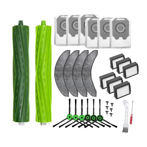 Filter, Bürste, Staubbeutel, Ersatzteile, kompatibel mit iRobot Roomba Combo 10 max j10+ j7+ j9+ Plus Roboter-Staubsauger- und Wischmopp-Reiniger, 24 Stück Bürste + Feiler + Mopp + Beutel-Set für Filter, Bürste, Staubbeutel, Ersatzteile, kompatibel mit iRobot Roomba Combo 10 max j10+ j7+ j9+ Plus Roboter-Staubsauger- und Wischmopp-Reiniger, 24 Stück Bürste + Feiler + Mopp + Beutel-Set für von kvatar
