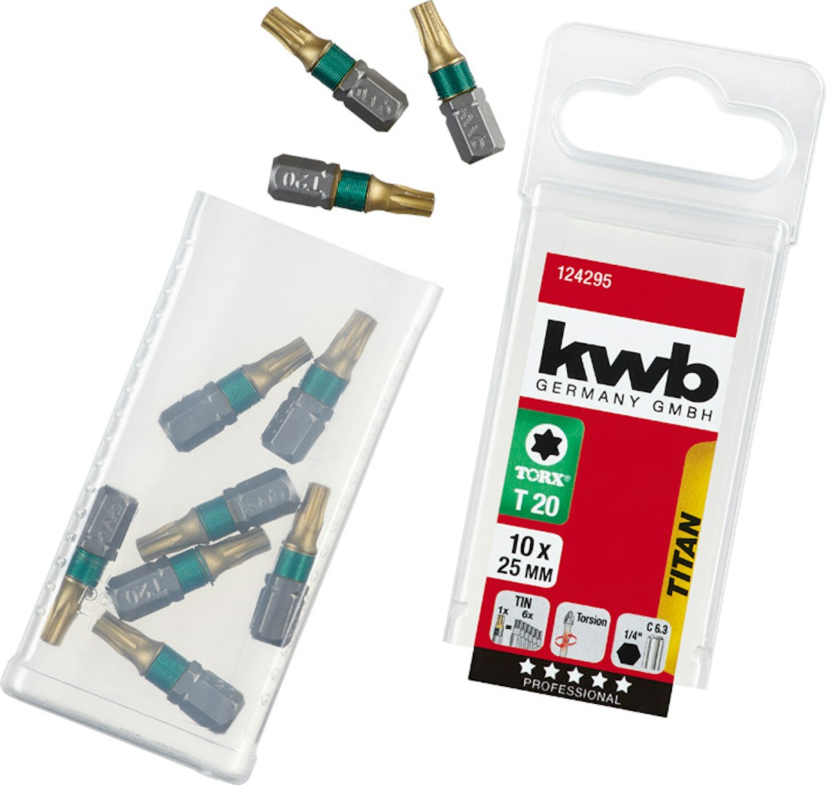 kwb 10 Bits 25mm Torx 20 Titan SB 124295 von kwb Germany GmbH