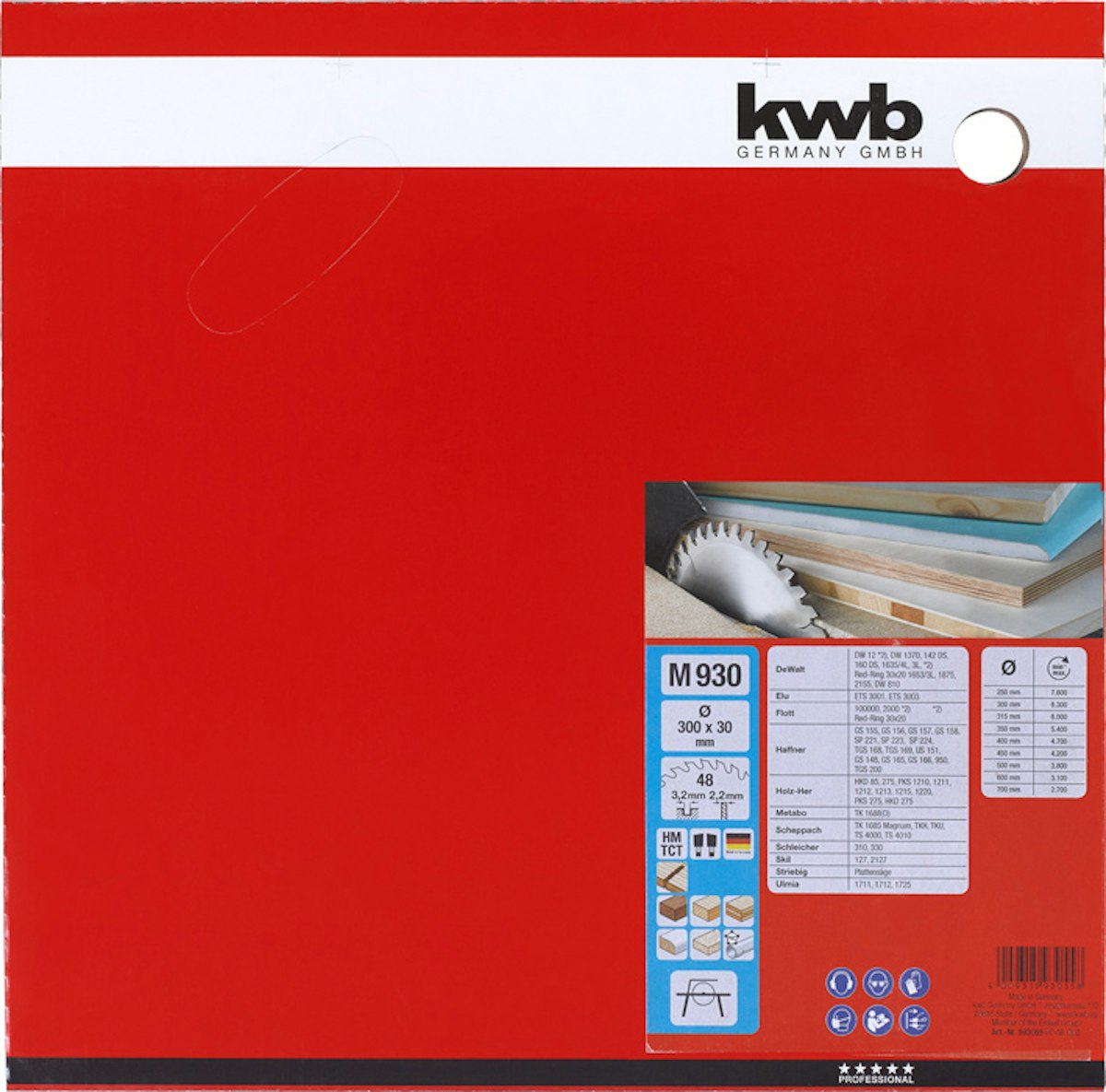 kwb Bk-Sägebl. HM Ø 300 x 30  Z48 593055 von kwb Germany GmbH