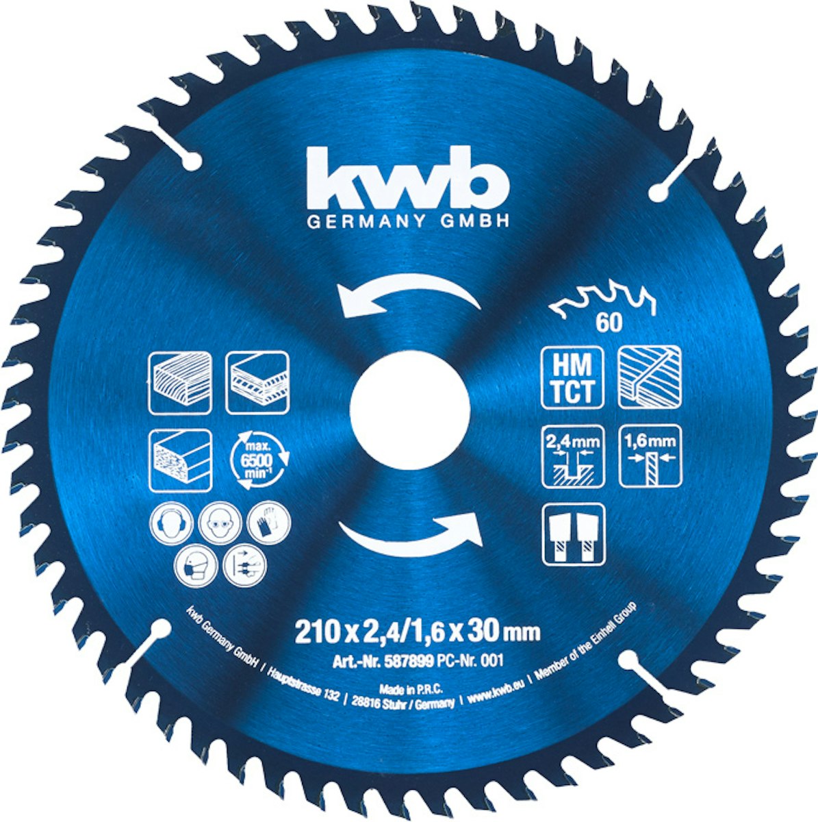 kwb Kreissägeblattsatz 3t 210x30mm 587899 von kwb Germany GmbH