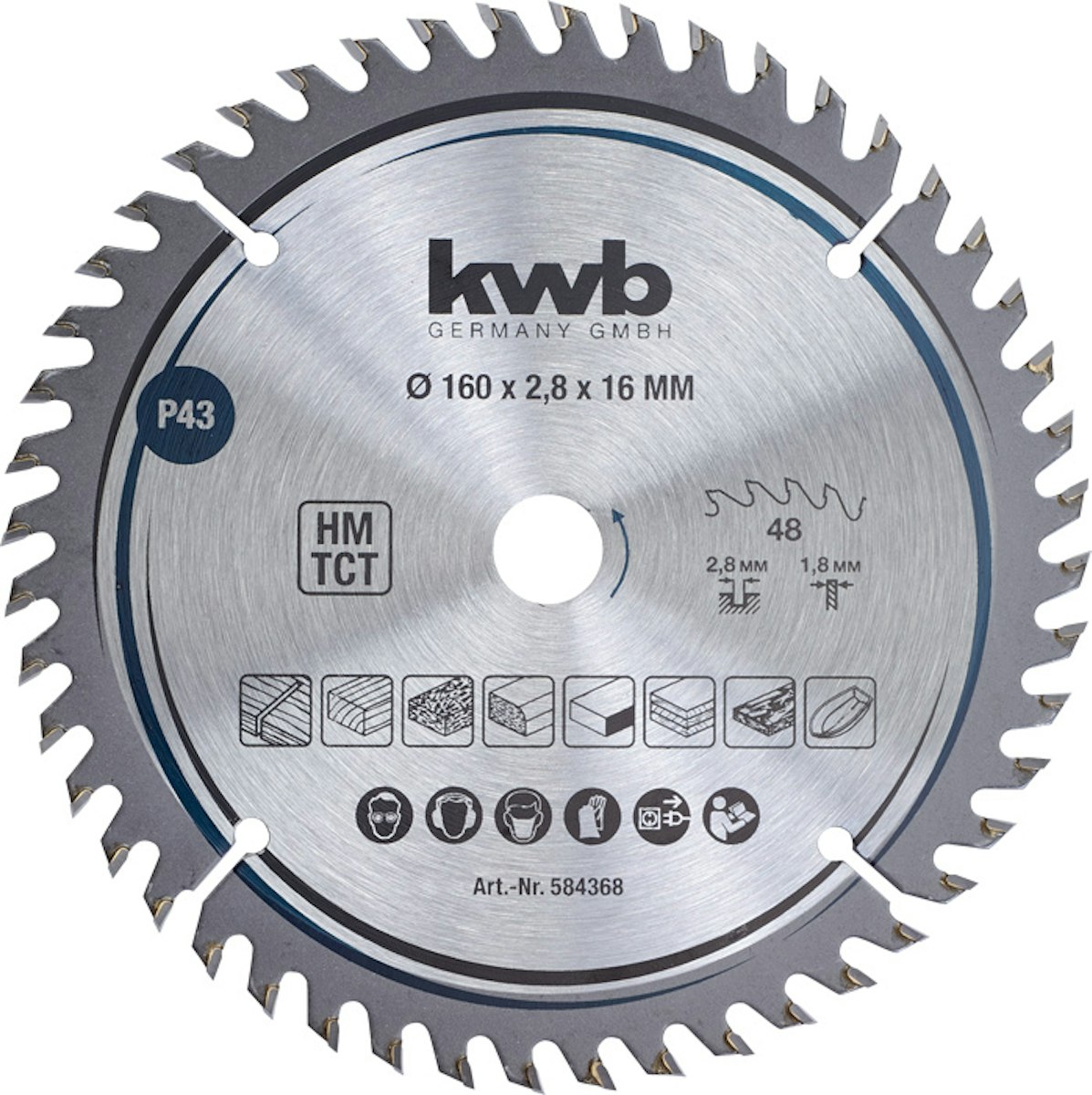 kwb Sägebl HM Fein 160x16 Z48 584368 von kwb Germany GmbH