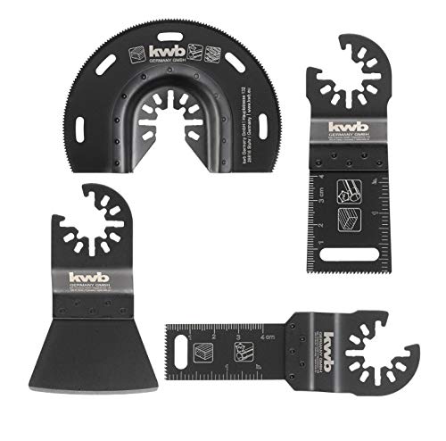 Original Einhell 4-tlg. Boden- und Einbau-Set für Multitools (Multifunktionswerkzeug-Zubehör, 1x BIM-Segmentsägeblatt, 2x HCS-Tauchsägeblatt, 1x Schaber, Starlock-System) von Einhell