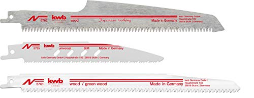 Original Einhell 3-tlg. Sägeblatt-Set für Universalsägen (für Holz und Metall, Zubehör für Universalsägen / Reciprosägen, ideal für Akku-Geräte) von kwb