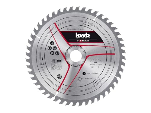 Original Einhell Kreissägeblatt 254x30 (Sägen-Zubehör, Ø 254 mm, Aufnahme 30 mm, 48 Zähne, Schnittbreite 3,2 mm, für Zug-Kapp-Gehrungssägen und Tischkreissägen) von kwb by Einhell