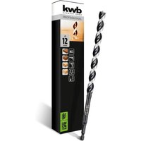 KWB - 3-S Japan Schlangenbohrer ø 12 mm, 235 mm aus blankgeschliffenem CV-Stahl mit superscharfem Spitzenanschliff, Zentrierspitze und e 6.3 Schaft von kwb