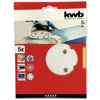 KWB - Exenter-Schleifscheiben-Set, Ø150mm, Körnung 80, 5 Stück von kwb
