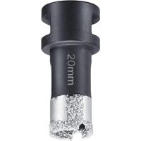 KWB - Diamant Fliesen-Loch-Bohrer für Winkelschleifer, Lochsäge mit M14-Aufnahme, Diamont-Bohrkrone Durchmesser 20 mm von kwb