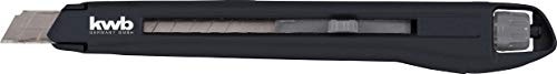 kwb Cuttermesser mit Drehknopf 9 mm, extrem fest Fixierte Klinge, Mehrzweckmesser von kwb