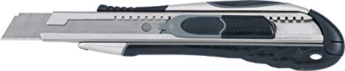 KWB 2 in 1 Sicherheits Cuttermesser 18 mm 14418 (2 facher Klingenschieber, rutschfeste Grifffläche) von kwb