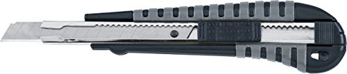 KWB Cuttermesser Mit Abbrechklinge 9mm 15109 (Edelstahl Klingenführung, Schweres Gehäuse Mit Gummierter Und Rutschfester Grifffläche), 9 Mm von kwb