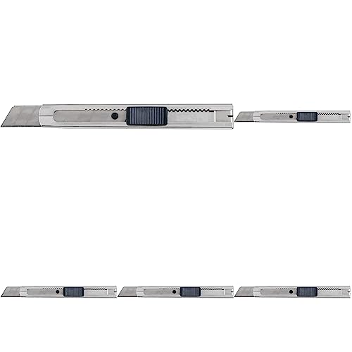 KWB Edelstahl Cuttermesser 18 mm 14918 (Autolock-Funktion, Klingenabbrecher) (Packung mit 5) von kwb