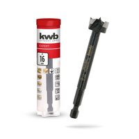 Forstnerbohrer, ø 16 mm, Topfbohrer (für Holz, geschmiedeter Bohrkopf, Spezialanschliff, schnelle, ausrissfreie Bohrlöcher, 4-seitig geschliffene von kwb