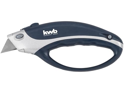 KWB Profi Messer mit geschlossenem (2 Trapez-und 2 Hakenklingen, Aufbewahrung im Griff, Metallgehäuse), 60 x 19 von kwb